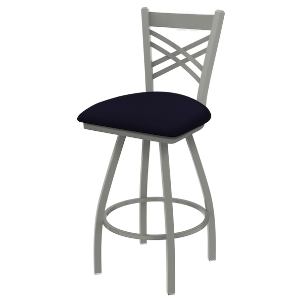 Holland Bar Stool Co. 30" Swivel Bar Stool, Nickel Finish, Canter Twilight Seat X820